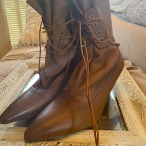 Coach lace up tassle boot Clearance